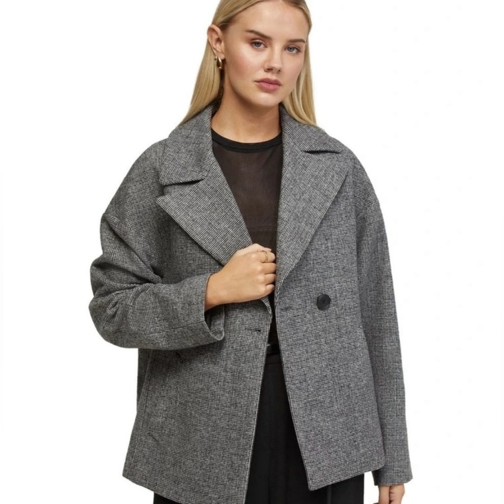 Oxford Women's Wool Blazer / black and white